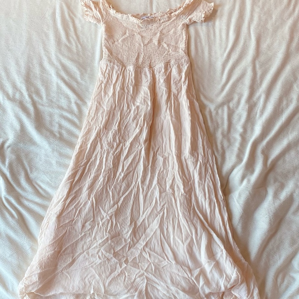 Babydoll midi/ maxi cream prairie cottagecore dress from urban outfitters